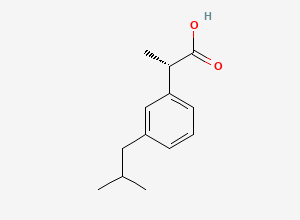 Two-dimensional chemical structure of (S)-2-(3-Isobutylphenyl)propanoic acid