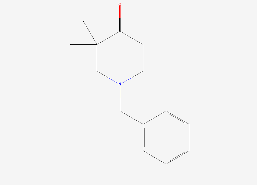 Two-dimensional chemical structure of 1-Benzyl-3,3-dimethylpiperidin-4-one