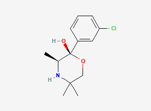 Two-dimensional chemical structure of Bupropion Morpholinol (2S,3S)-Isomer/ (S,S)-Hydroxy Bupropion, CAS 192374-14-4