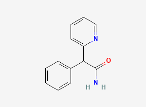 Two-dimensional chemical structure of alpha-Phenyl-2-pyridineacetamide