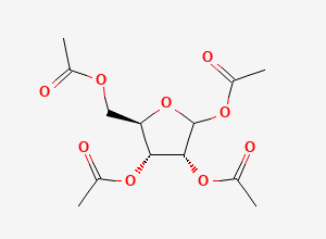 Two-dimensional chemical structure of D-Ribofuranose, 1,2,3,5-tetraacetate