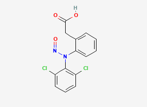 Two-dimensional chemical structure of N-Nitroso Diclofenac, CAS 66505-80-4