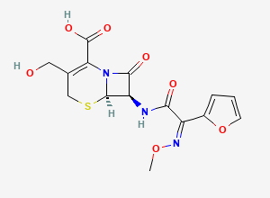 Two-dimensional chemical structure of Cefuroxime EP Impurity A/Descarbamoyl Cefuroxime, CAS 56271-94-4