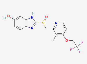 Two-dimensional chemical structure of Lansoprazole 5-Hydroxy Impurity, CAS 131926-98-2