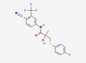 Two-dimensional chemical structure of Bicalutamide EP Impurity J/ Bicalutamide Sulfide, CAS 90356-78-8