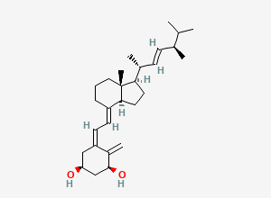 Two-dimensional chemical structure of (1S,3S,Z)-5-(2-((1R,3aS,7aR,E)-1-((2R,5R,E)-5,6-Dimethylhept-3-en-2-yl)-7a-methyloctahydro-4H-inden-4-ylidene)ethylidene)-4-methylenecyclohexane-1,3-diol