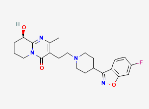 Two-dimensional chemical structure of (R)-9-Hydroxy Risperidone, CAS 130049-85-3
