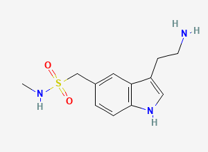 Two-dimensional chemical structure of Sumatriptan EP Impurity E/ Sumatriptan BP Impurity E/ N,N-DiDesmethyl Sumatriptan/ Sumatriptan Amino, CAS 88919-22-6