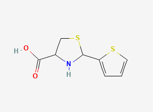 Two-dimensional chemical structure of 2-Thien-2-ylthiazolidine-4-carboxylic acid