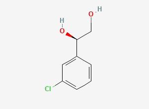 Two-dimensional chemical structure of (R)-1-(3-Chlorophenyl)-1,2-ethanediol