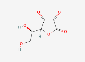 Two-dimensional chemical structure of Dehydro Ascorbic Acid (threo-2,3-Hexodiulosonic Acid, gama-lactone), CAS 33124-69-5