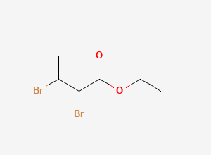 Two-dimensional chemical structure of Butanoic acid, 2,3-dibromo-, ethyl ester