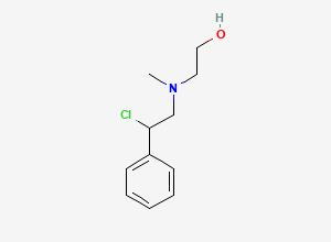 Two-dimensional chemical structure of 2-((2-Chloro-2-phenylethyl)(methyl)amino)ethan-1-ol
