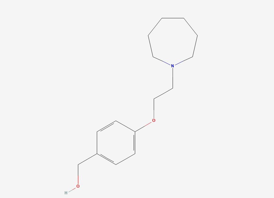 Two-dimensional chemical structure of (4-(2-(Azepan-1-yl)ethoxy)phenyl)methanol