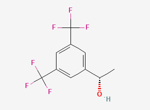 Two-dimensional chemical structure of (alphaS)-alpha-Methyl-3,5-bis(trifluoromethyl)benzenemethanol