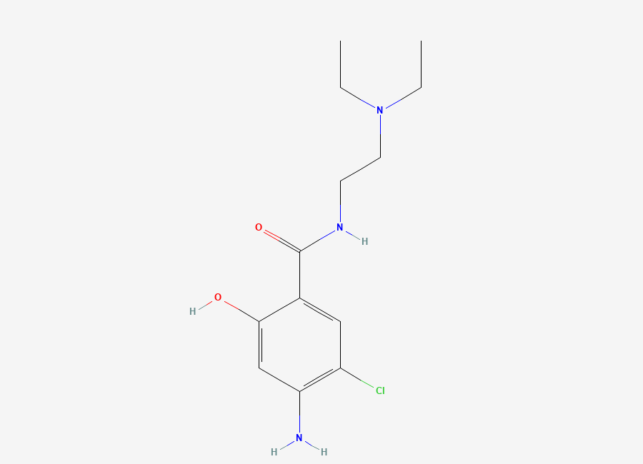 Two-dimensional chemical structure of Metoclopramide EP Impurity F (Free Base), CAS 38339-95-6