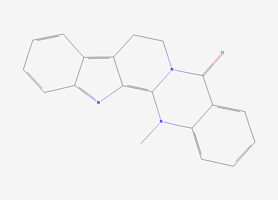 Two-dimensional chemical structure of Dehydroevodiamine
