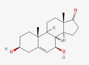 Two-dimensional chemical structure of 7β-Hydroxy Dehydro Epiandrosterone, CAS 2487-48-1