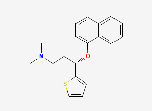 Two-dimensional chemical structure of (S)-(+)-N,N-Dimethyl-3-(1-naphthalenyloxy)-3-(2-thienyl)propanamine