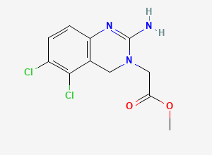 Two-dimensional chemical structure of Anagrelide OpenRing Methylester, CAS 752151-24-9