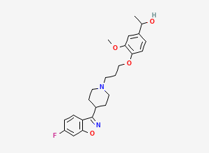 Two-dimensional chemical structure of Hydroxy Iloperidone / Iloperidone Metabolite P88, CAS 133454-55-4