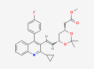 Two-dimensional chemical structure of Pitavastatin Impurity 77, CAS 167934-30-7