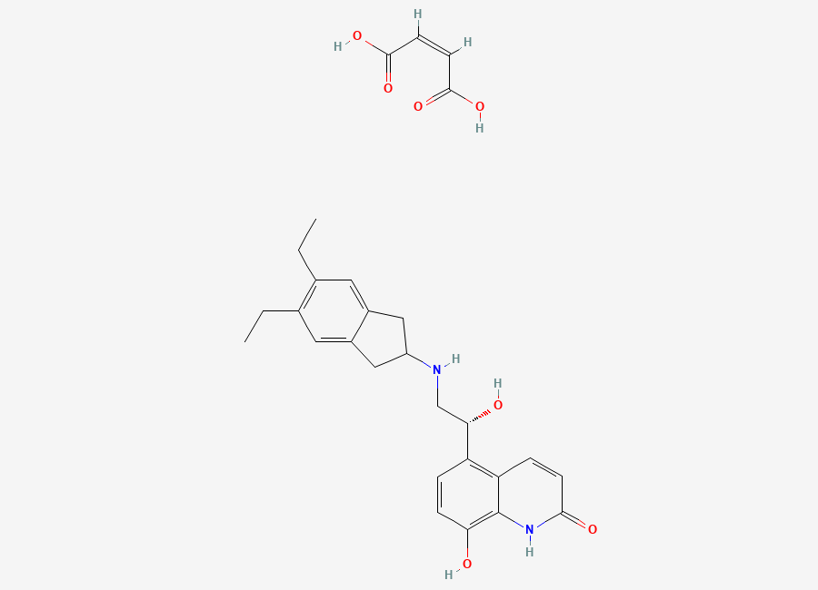 Two-dimensional chemical structure of Indacaterol maleate, CAS 753498-25-8