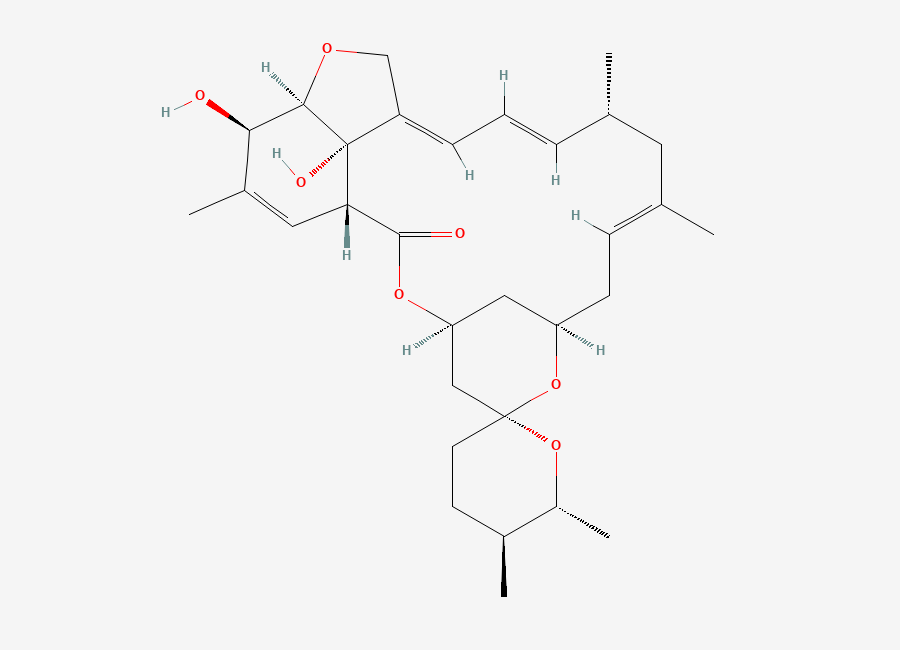 Two-dimensional chemical structure of Milbemycin EP Impurity B (Free Base), CAS 51596-10-2