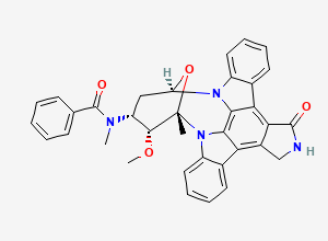 Two-dimensional chemical structure of Midostaurin, CAS 120685-11-2