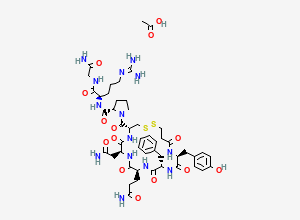 Two-dimensional chemical structure of (D-Asn)-Desmopressin (Acetic Acid Salt)