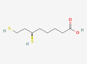 Two-dimensional chemical structure of (R)-Dihydrolipoic acid