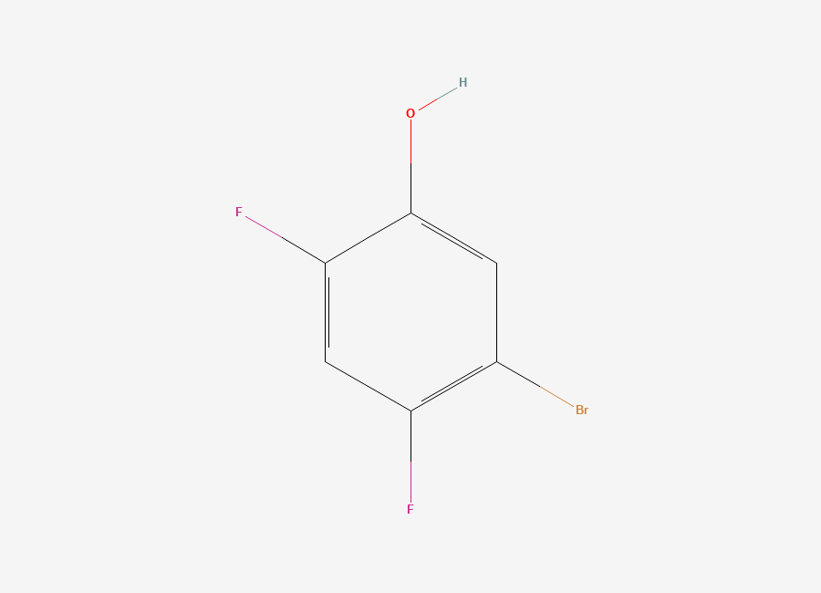 Two-dimensional chemical structure of 5-Bromo-2,4-difluorophenol