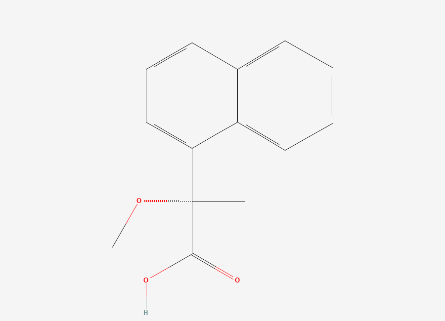Two-dimensional chemical structure of (S)-2-methoxy-2-(1-naphthyl)propanoic acid