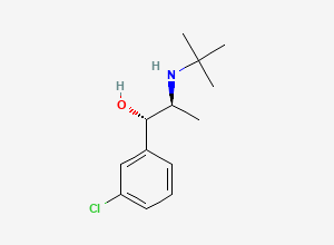Two-dimensional chemical structure of Bupropion Dihydro (R,R)-Isomer and Enantiomer/ rac Threo-Dihydro Bupropion, CAS 92264-82-9