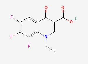 Two-dimensional chemical structure of 1-Ethy-6,7,8-trifluoro-1,4-dihydro-4-oxo-3-quinolinecarboxylic acid, CAS 75338-42-0