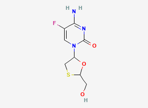 Two-dimensional chemical structure of Emtricitabine Diastereomer, CAS 143491-54-7