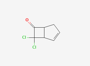 Two-dimensional chemical structure of 7,7-Dichlorobicyclo[3.2.0]hept-2-en-6-one