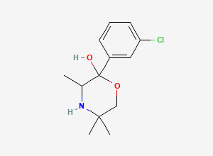 Two-dimensional chemical structure of Bupropion Morpholinol Racemate/ Hydroxy Bupropion, CAS 357399-43-0