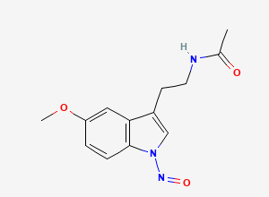 Two-dimensional chemical structure of N-Nitroso Melatonin, CAS 278783-22-5