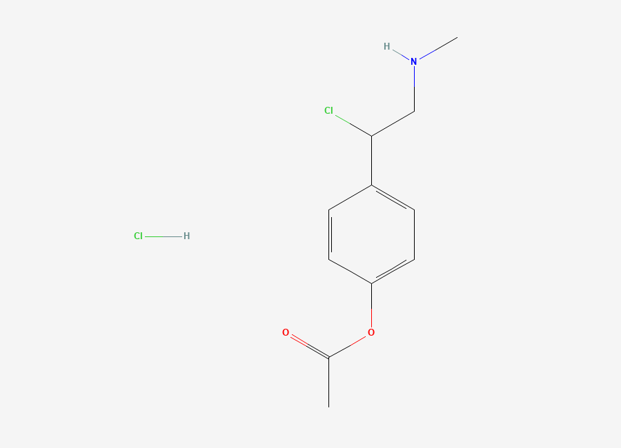 Two-dimensional chemical structure of 2-(4-Acetoxyphenyl)-2-chloro-N-methylethylamine