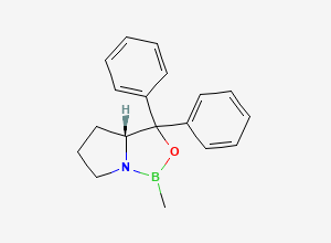 Two-dimensional chemical structure of (R)-(+)-2-Methyl-CBS-Oxazaborolidine (R-CBS), CAS 112022-83-0