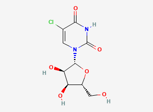 Two-dimensional chemical structure of 5-Chlorouridine