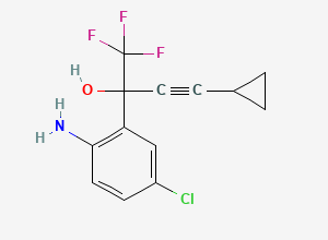 Two-dimensional chemical structure of 2-Amino-5-chloro-alpha-(2-cyclopropylethynyl)-alpha-(trifluoromethyl)benzenemethanol
