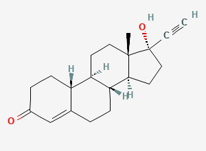 Two-dimensional chemical structure of Norethindrone EP Impurity G / Norethindrone 17-epi-Impurity, CAS 38673-36-8
