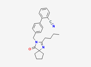 Two-dimensional chemical structure of Irbesartan Cyano Impurity, CAS 138401-24-8