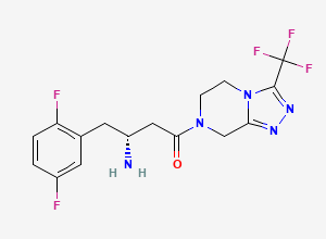 Two-dimensional chemical structure of Sitagliptin EP Impurity B, CAS 486460-31-5