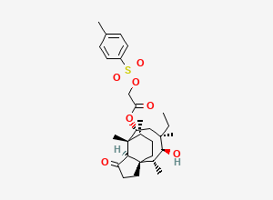 Two-dimensional chemical structure of 2 inverted exclamation mark-Tosyloxy-dihydropleuromutilin