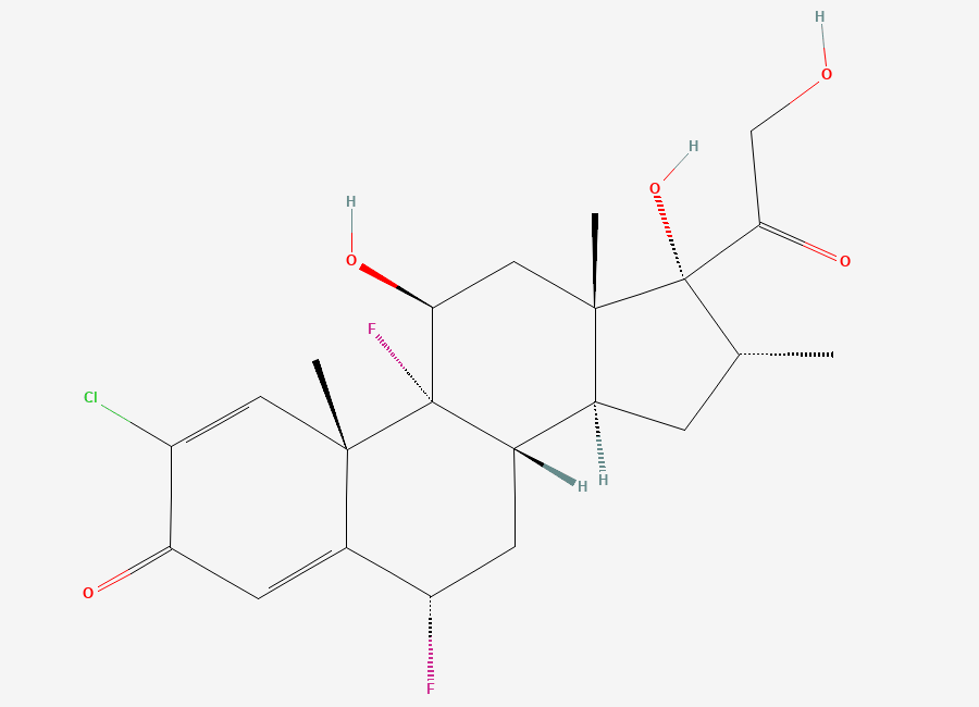 Two-dimensional chemical structure of Halometasone, CAS 50629-82-8