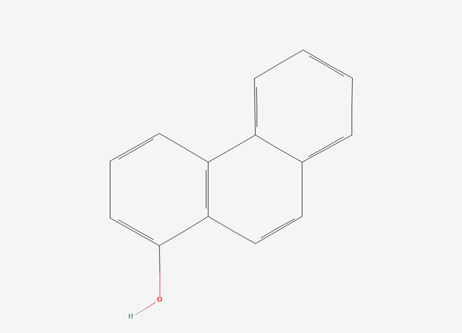 Two-dimensional chemical structure of 1-Hydroxyphenanthrene