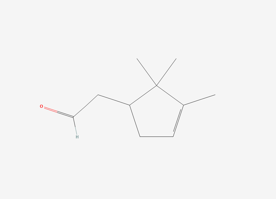 Two-dimensional chemical structure of 3-Cyclopentene-1-acetaldehyde, 2,2,3-trimethyl-